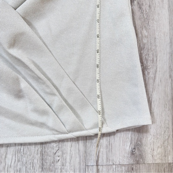 Alfani Silver Metallic V-Neck Front Wrap Top L - Picture 5 of 7